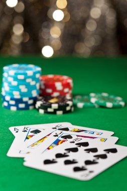 Live table game dealer on camera